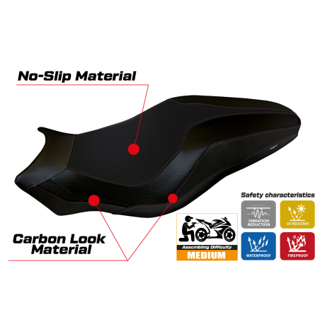 Rivestimento sella compatibile Ducati Monster 797 (17-20) modello Lipsia 3