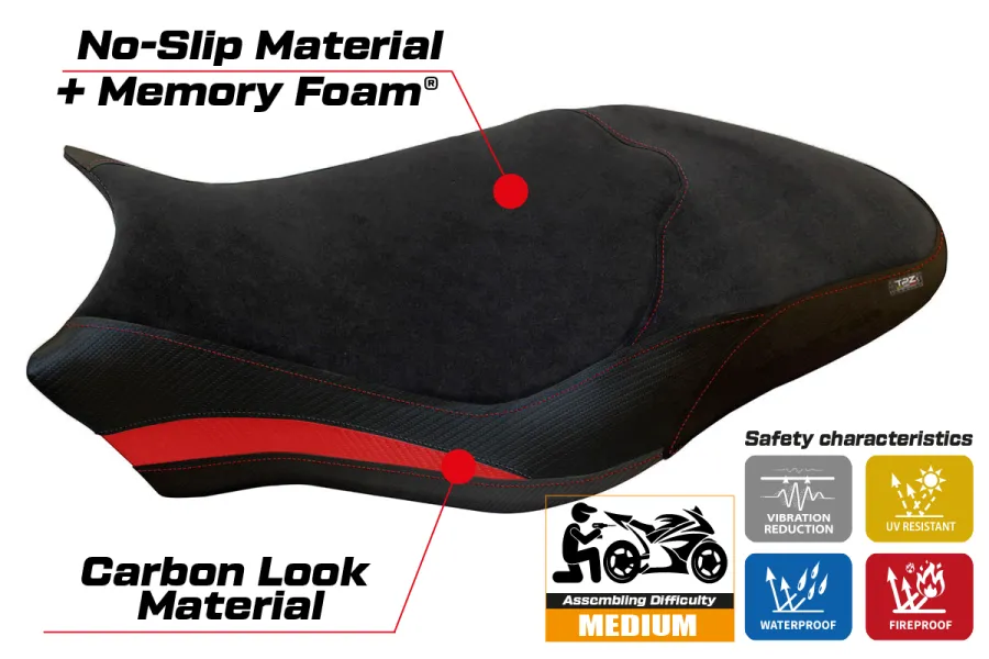 Seat cover compatible Ducati Monster 797 (17-20) Ovada 2 Velvet comfort system model