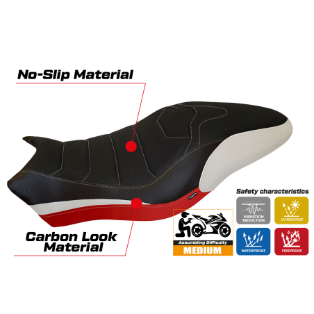 Sitzbezug kompatibel Ducati Monster 797 (17-20) Modell Piombino special color Ultragrip
