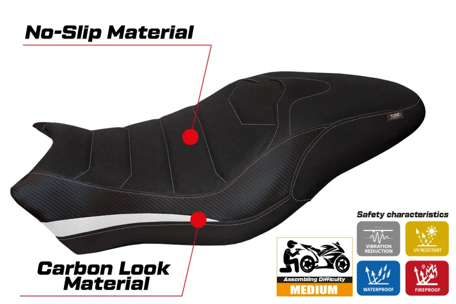 Sitzbezug kompatibel Ducati Monster 797 (17-20) Modell Piombino 2 ultragrip