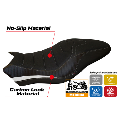 Sitzbezug kompatibel Ducati Monster 797 (17-20) Modell Piombino 2 ultragrip