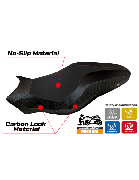Rivestimento sella compatibile Ducati Monster 821 / 1200 (17-20) modello Lipsia 3