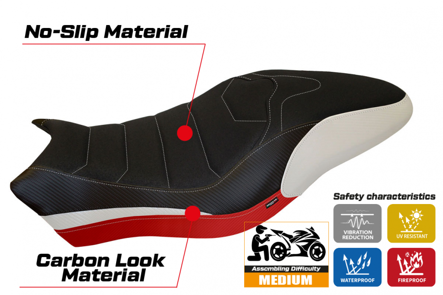 Sitzbezug kompatibel Ducati Monster 821/1200 (17-20) Modell Piombino special color Ultragrip