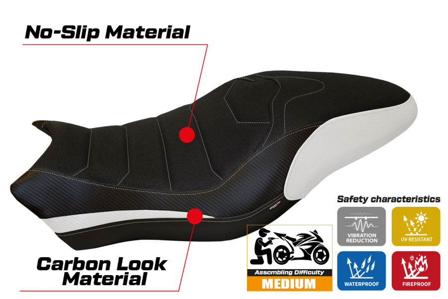 Rivestimento sella compatibile Ducati Monster 821 / 1200 (17-20) modello Piombino 1 ultragrip