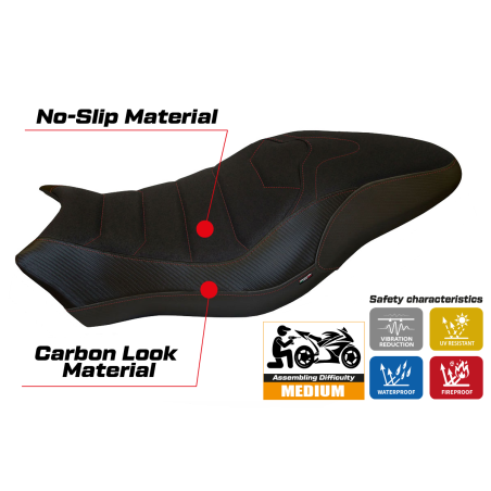 Seat cover compatible Ducati Monster 821 / 1200 (17-20) Piombino 2 ultragrip model