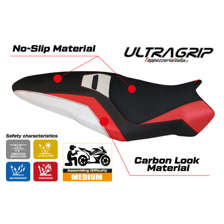 Rivestimento sella compatibile Ducati Monster 1200 R (16-19) modello Toledo special color ultragrip