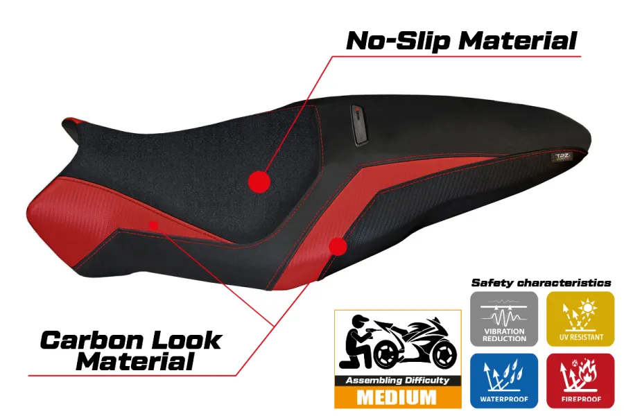 Sitzbezug kompatibel Ducati Monster 1200 R (16-19) Modell Toledo 3 ultragrip