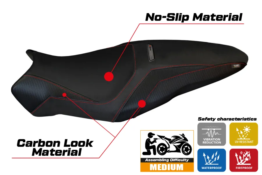 Sitzbezug kompatibel Ducati Monster 1200 R (16-19) Modell Toledo 3