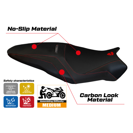 Seat cover compatible Ducati Monster 1200 R (16-19) modello Toledo 3