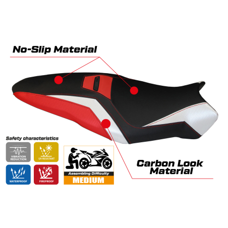 Sitzbezug kompatibel Ducati Monster 1200 R (16-19) - Modell Toledo Special Color
