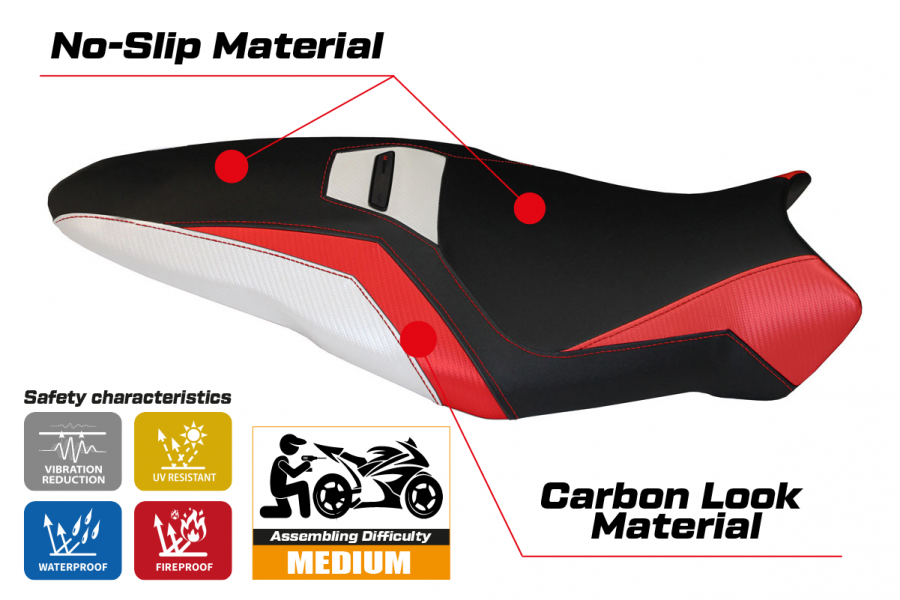 Sitzbezug kompatibel Ducati Monster 1200 R (16-19) - Modell Toledo Special Color