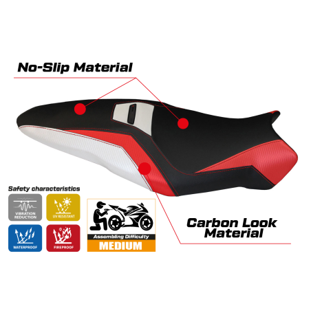 Seat cover compatible Ducati Monster 1200 R (16-19) - Model Toledo Special Color