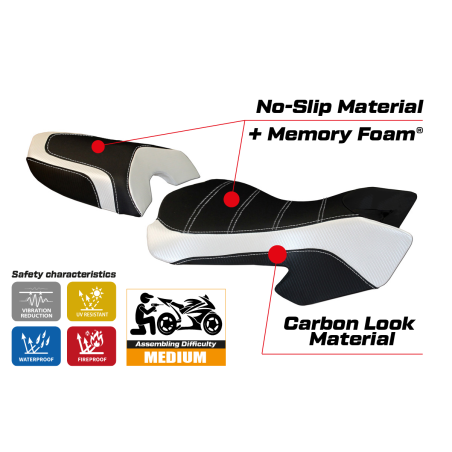 Housse de selle compatible Ducati Multistrada 620/1000/1100 (03-09) modèle Sciacca Color comfort system
