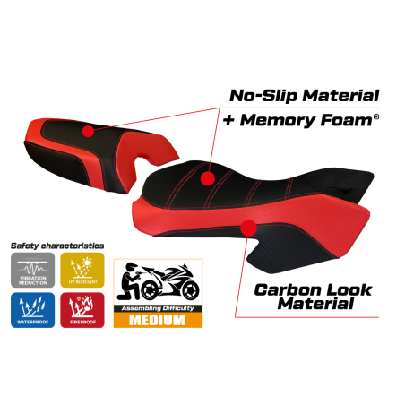 Seat cover compatible Ducati Multistrada 620 / 1000 / 1100 (03-09) Sciacca Color comfort system model