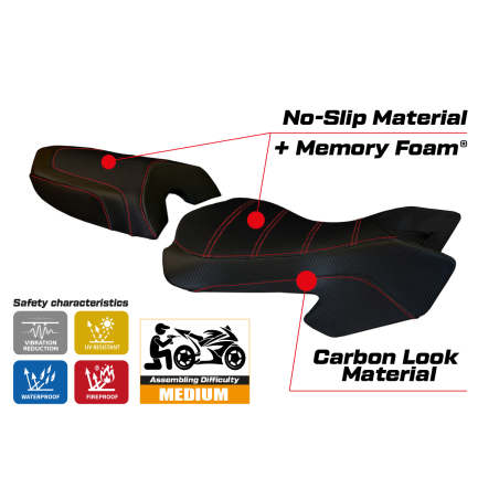 Sitzbezug kompatibel Ducati Multistrada 620/1000/1100 (03-09) Modell Sciacca Color comfort system