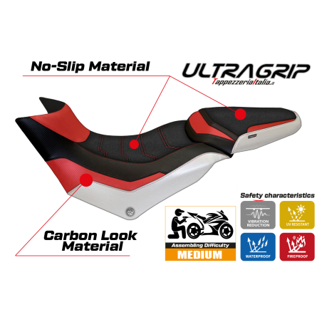 Sitzbezug kompatibel Ducati Multistrada 950 (17-21) Modell Slapy special color Ultragrip