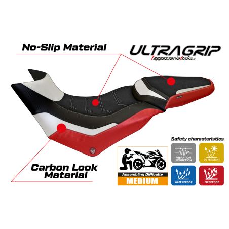 Housse de selle compatible Ducati Multistrada 950 (17-21) modèle Slapy special color ultragrip