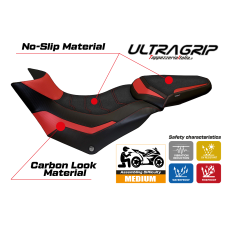 Rivestimento sella compatibile Ducati Multistrada 950 (17-21) modello Slapy ultragrip