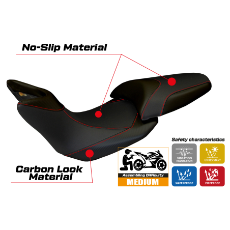 Rivestimento sella compatibile Ducati Multistrada 1200 / 1260 (15-20) modello Noto