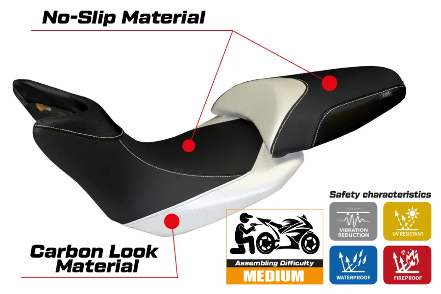 Sitzbezug kompatibel Ducati Multistrada 1200 (12-14) Noto Modell