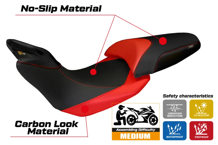 Sitzbezug kompatibel Ducati Multistrada 1200 (12-14) Noto Modell