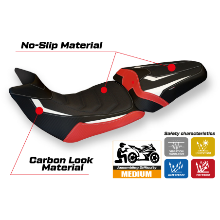 Sitzbezug kompatibel Ducati Multistrada 1200/1260 (15-20) Modell Bobbio special color Ultragrip