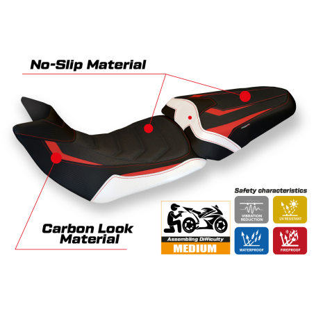 Rivestimento sella compatibile Ducati Multistrada 1200 / 1260 (15-20) modello Bobbio special color ultragrip