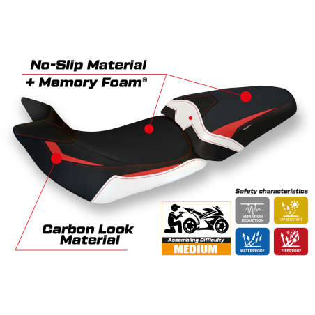 Seat cover compatible Ducati Multistrada 1200 / 1260 (15-20) Patna special color comfort system model