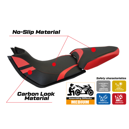 Housse de selle compatible Ducati Multistrada 1200/1260 (15-20) modèle Peppe 15