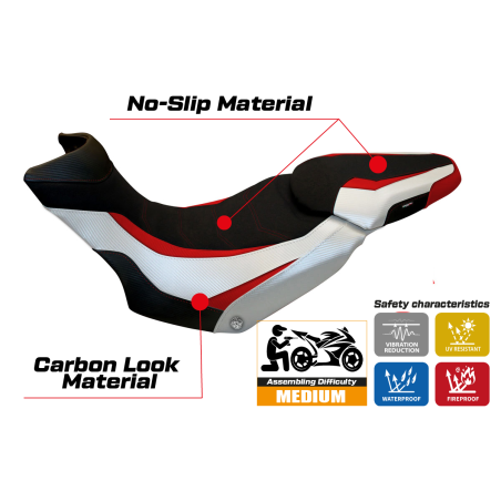 Rivestimento sella compatibile Ducati Multistrada 1200 / 1260 Enduro (16-21) modello Lux special color ultragrip