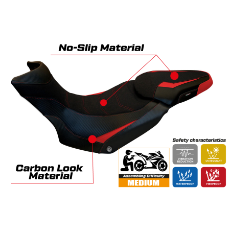 Sitzbezug kompatibel Ducati Multistrada 1200/1260 Enduro (16-21) Modell Lux 2 ultragrip