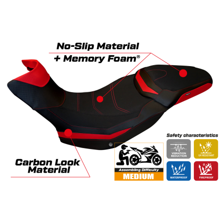 Seat cover compatible Ducati Multistrada 1200 / 1260 Enduro (16-21) Sona 1 comfort system model