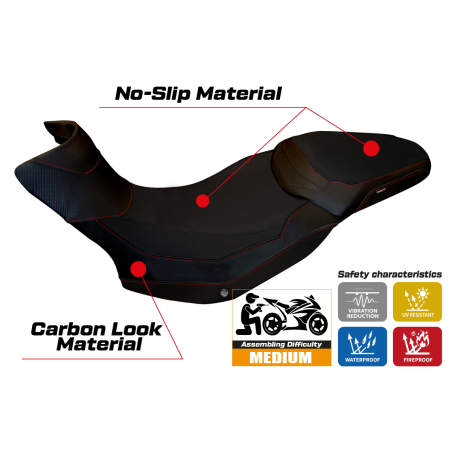 Sitzbezug kompatibel Ducati Multistrada 1200/1260 Enduro (16-21) Modell Zac 1