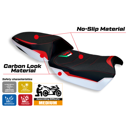 Housse de selle compatible Ducati Multistrada V4 (21-22) modèle Hama special color ultragrip