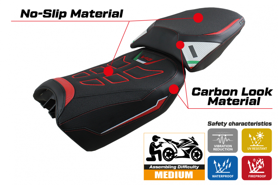 Rivestimento sella compatibile Ducati Multistrada V4 (2022) modello Safi ultragrip