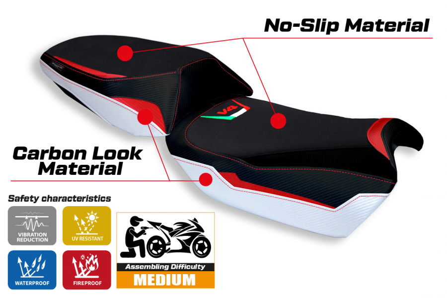 Sitzbezug kompatibel Ducati Multistrada V4 (21-22) Modell Tokat special color