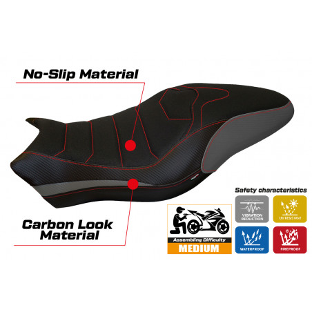 Rivestimento sella compatibile Ducati Monster 821 / 1200 (17-20) modello Piombino 1 ultragrip
