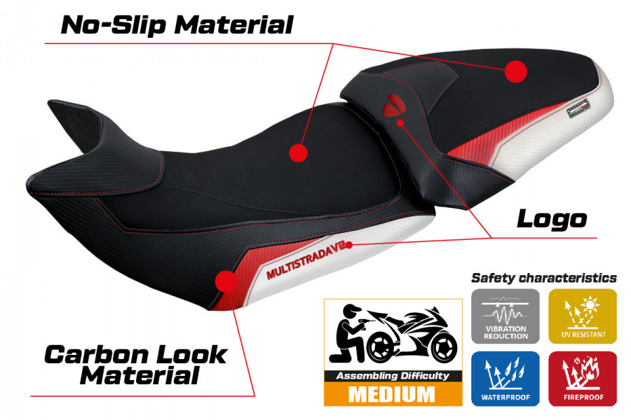 Seat cover compatible Ducati Multistrada V2 (21-22) Haria model