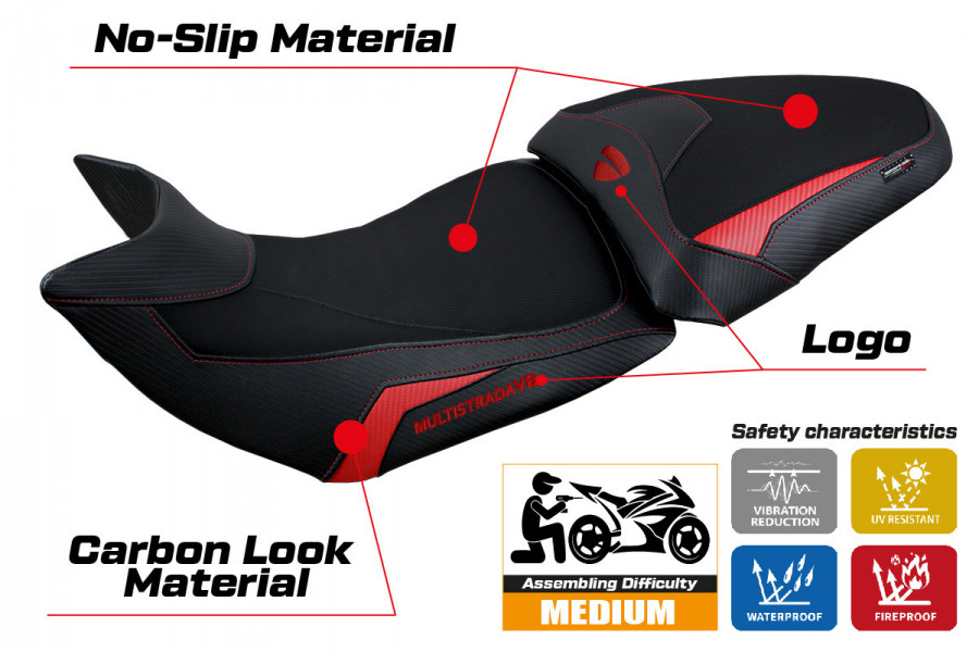 Seat cover compatible Ducati Multistrada V2 (21-22) Haria model
