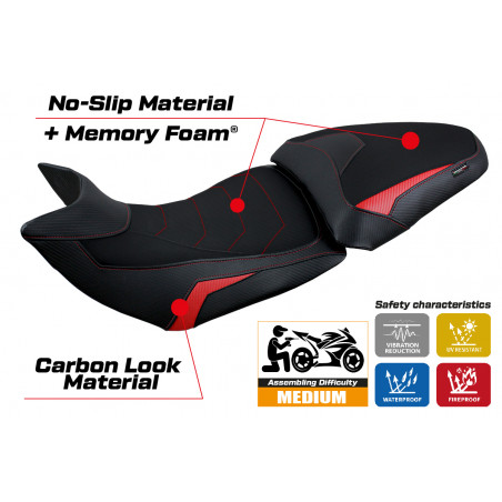 Funda de asiento compatible con Ducati Multistrada V2 (21-22) modelo Haria comfort system