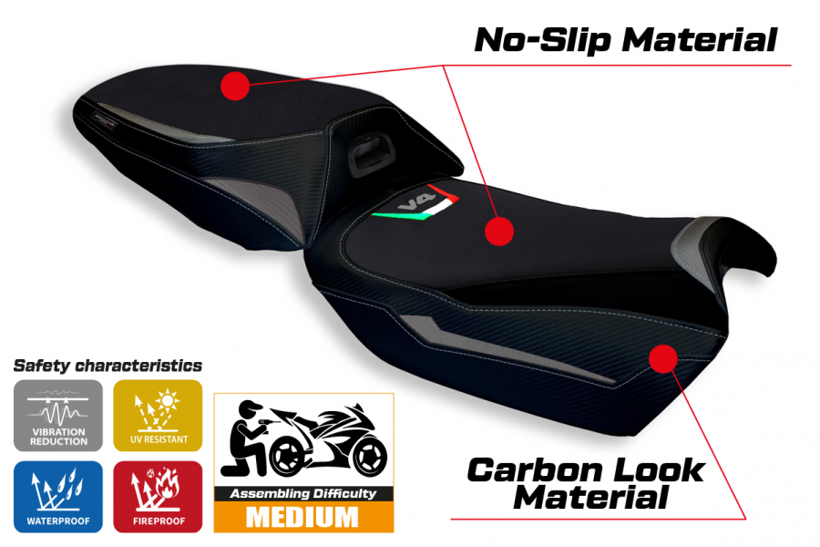 Funda de asiento compatible con Ducati Multistrada V4 (21-22) modelo Eucla