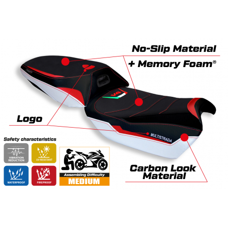 Sitzbezug kompatibel Ducati Multistrada V4 (21-22) Modell Rosita special color comfort system