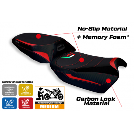 Housse de selle compatible Ducati Multistrada V4 (21-22) modèle Rosita comfort system