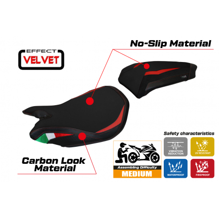 Rivestimento sella compatibile Ducati Panigale 899 (13-15) modello Paris velvet
