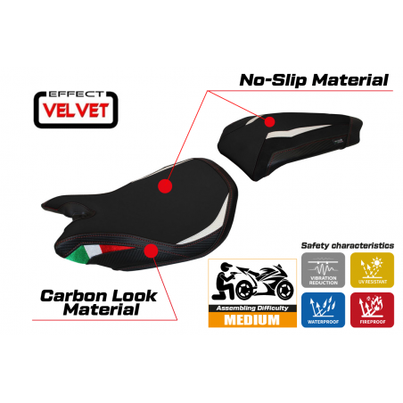 Rivestimento sella compatibile Ducati Panigale 899 (13-15) modello Paris velvet