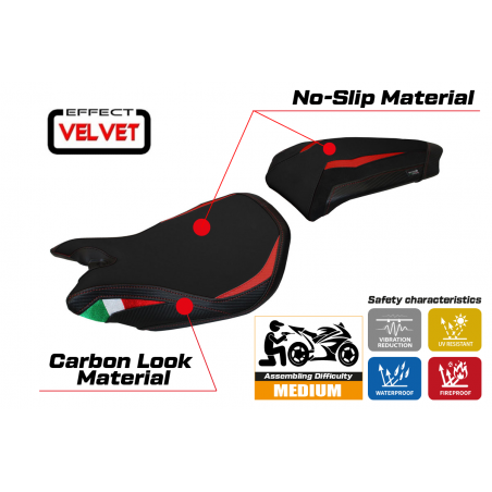 Rivestimento sella compatibile Ducati Panigale 1199 (11-15) modello Paris velvet