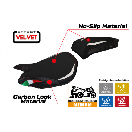 Sitzbezug kompatibel Ducati Panigale 1299 (15-18) modell Paris velvet