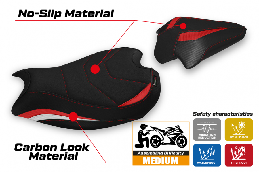 Sitzbezug kompatibel Ducati Panigale V2 (20-22) Modell Galati Ultragrip