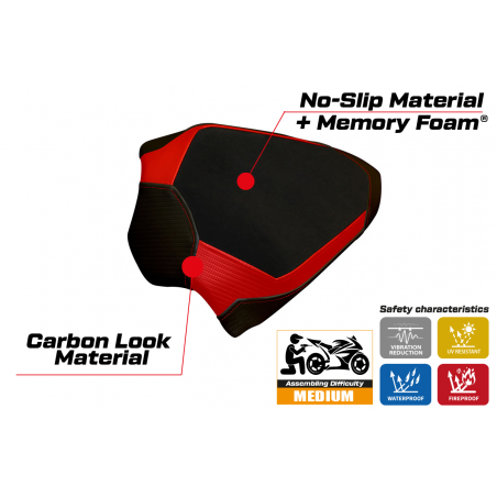 Funda de asiento de pasajero para Ducati Panigale V4 (18-22) modelo Rivoli 1 comfort system