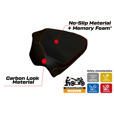 Funda de asiento de pasajero para Ducati Panigale V4 (18-22) modelo Rivoli 1 comfort system